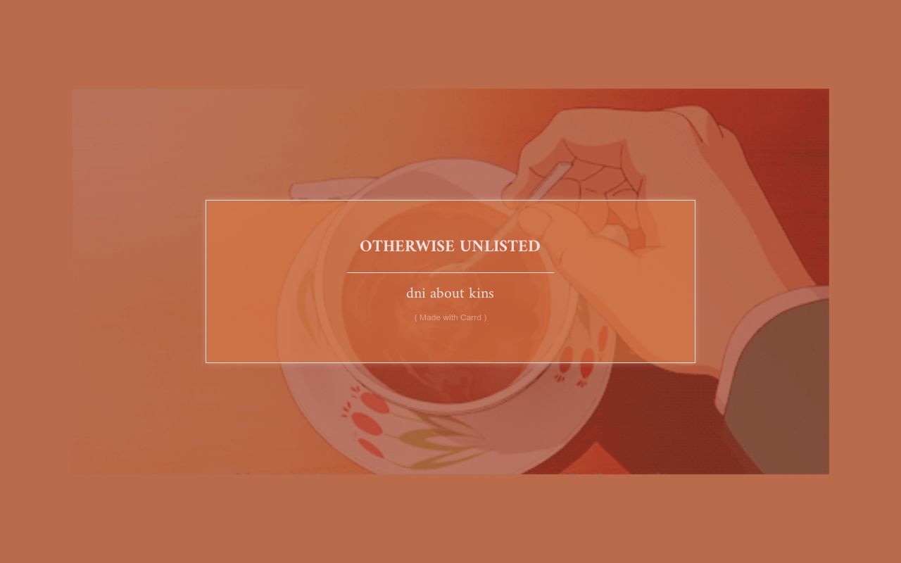 Carrd profile picture for @unlisted